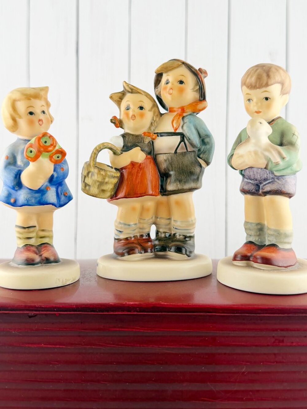 Hummel Goebel Figurines Lot of 3 - Vintage W. Germany Collectibles TMK 6 & 7